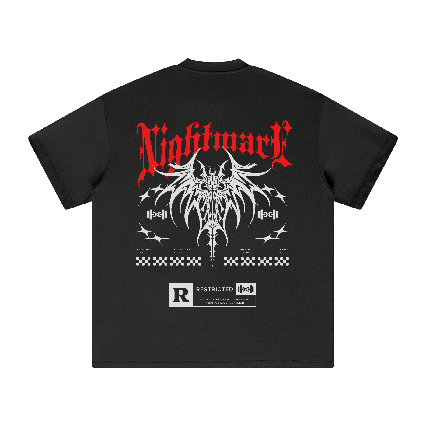 Heavyweight Earth Tone T-Shirt NIGHTMARE DARK ODMPOD
