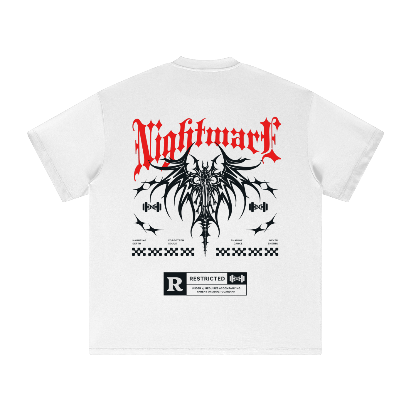 Heavyweight Earth Tone T-Shirt NIGHTMARE LIGHT ODMPOD