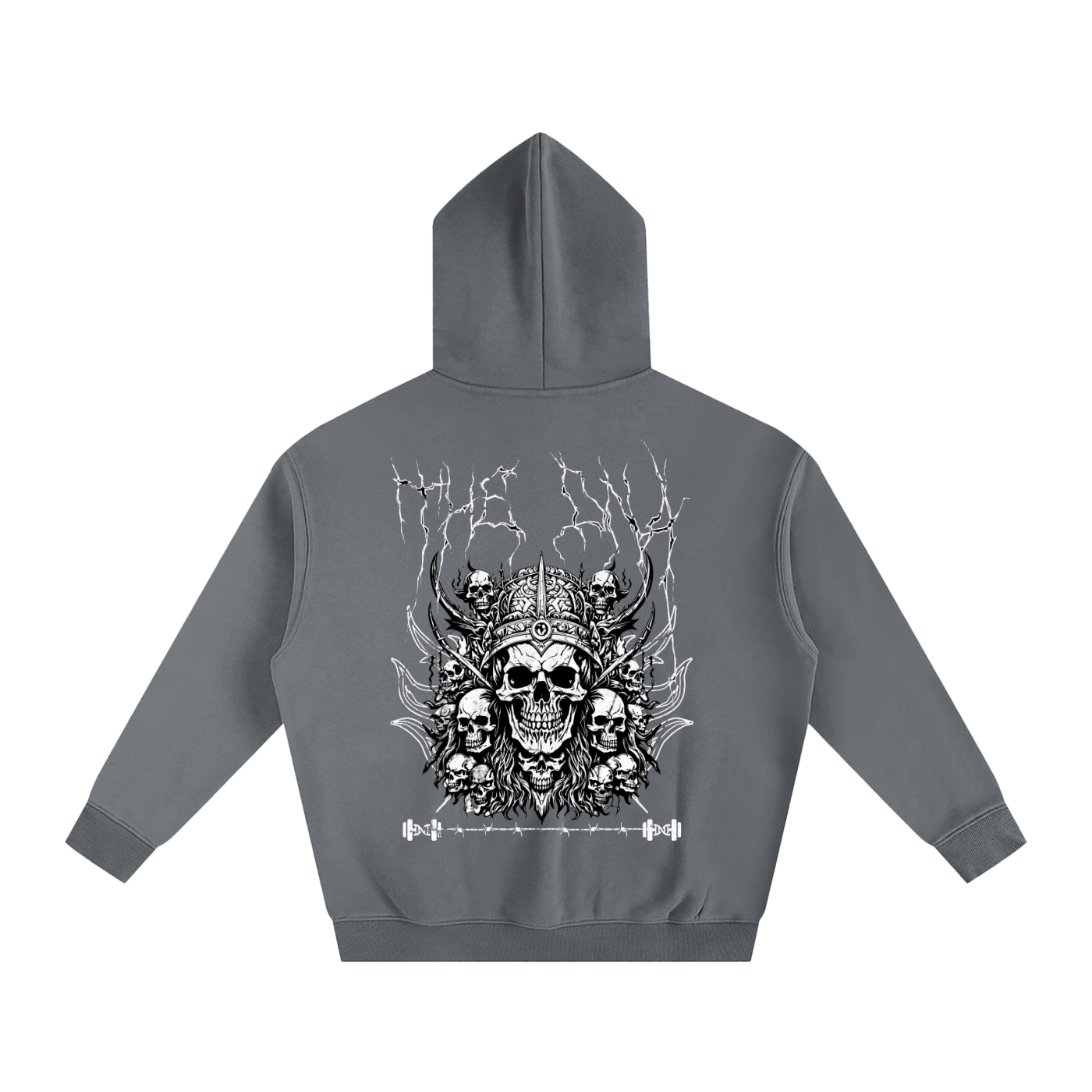 Oversize Fleeced Hoodie SKELETON ODMPOD