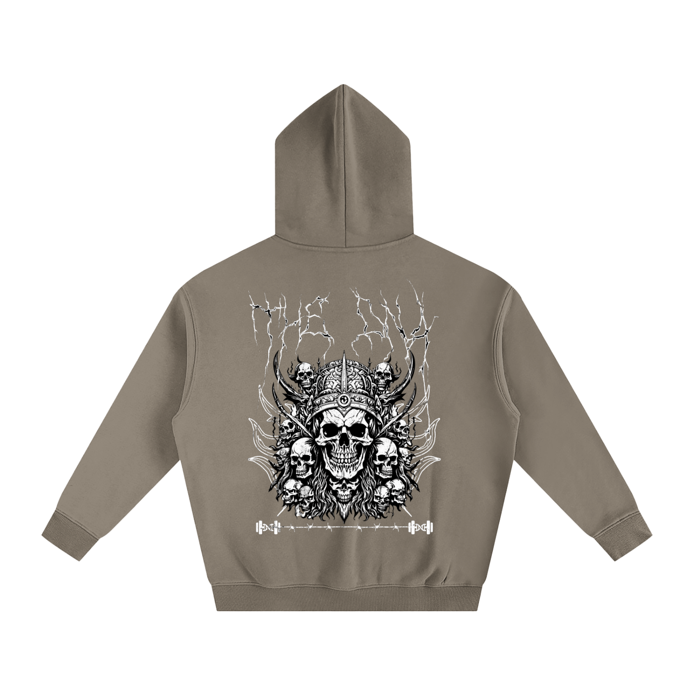 Oversize Fleeced Hoodie SKELETON ODMPOD