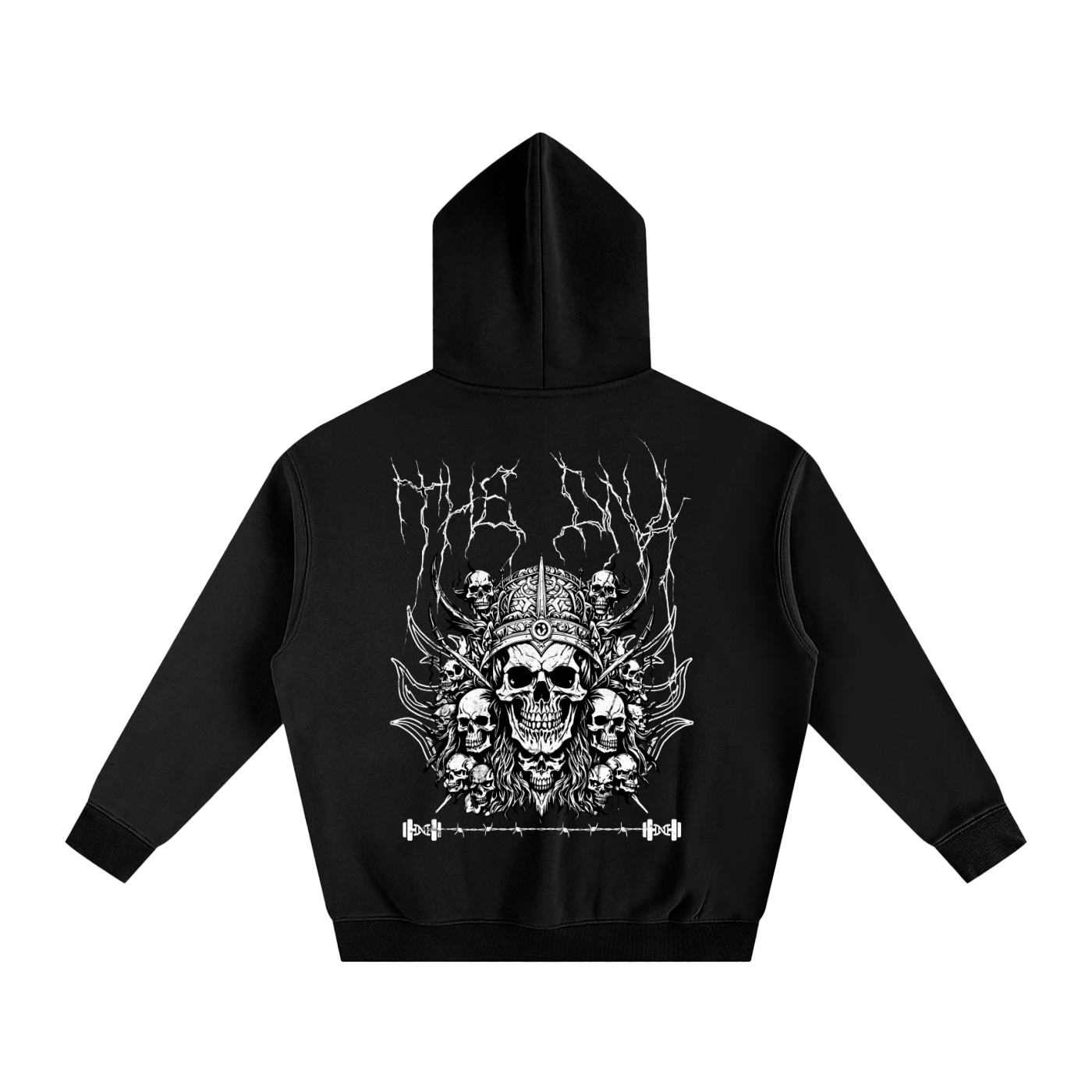 Oversize Fleeced Hoodie SKELETON ODMPOD