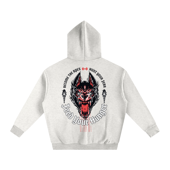 Oversize Fleeced Hoodie FEED YOUR HUNGER LIGHT ODMPOD