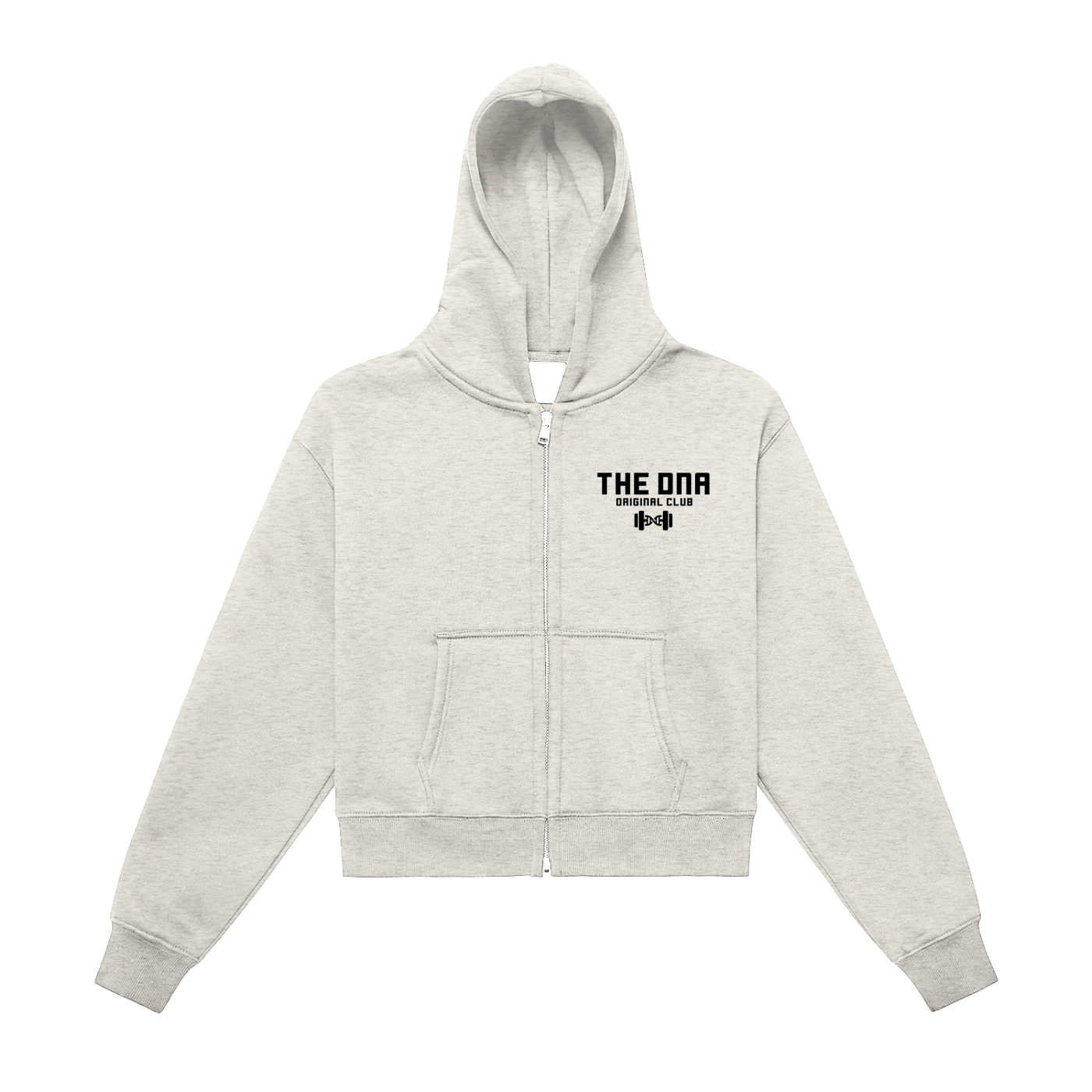 Fleeced Zip-Up Cropped Hoodie Light Colors ODMPOD