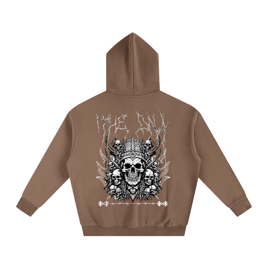 Oversize Fleeced Hoodie SKELETON ODMPOD