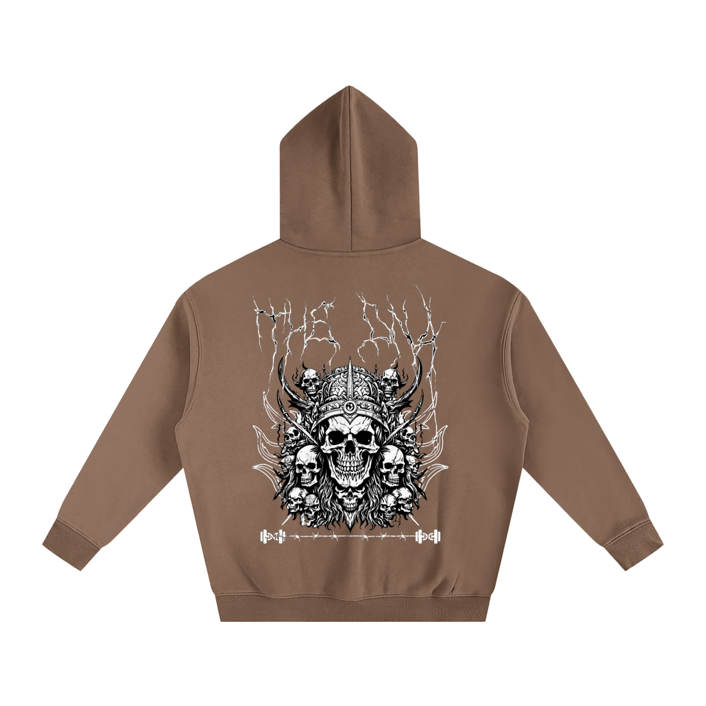 Oversize Fleeced Hoodie SKELETON ODMPOD
