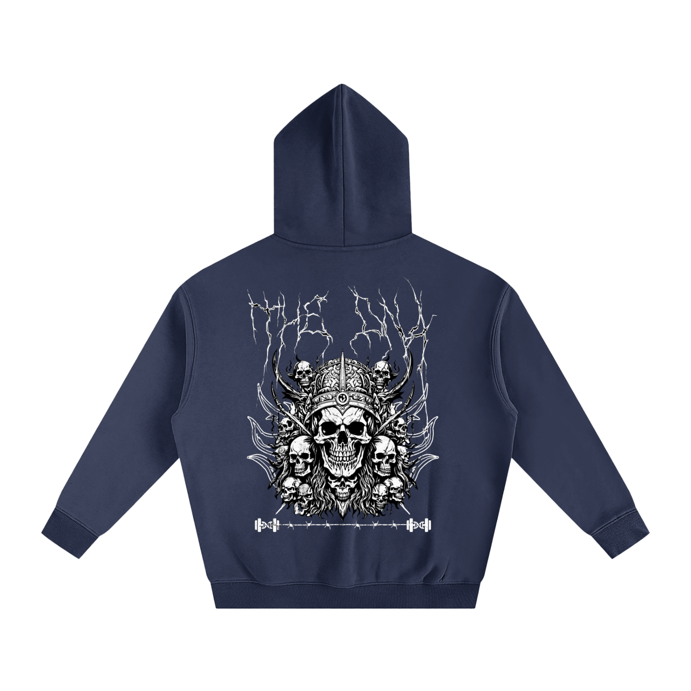 Oversize Fleeced Hoodie SKELETON ODMPOD