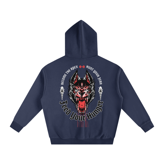 Oversize Fleeced Hoodie FEED YOUR DEMON DARK ODMPOD