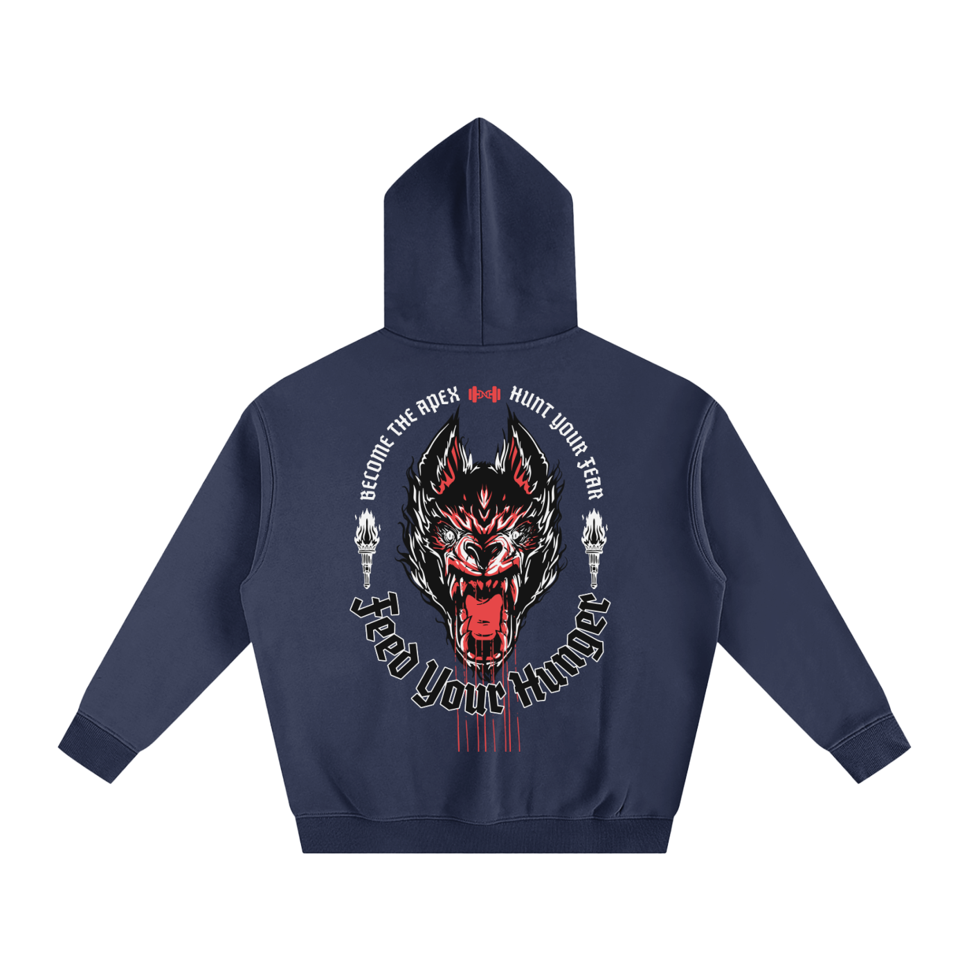 Oversize Fleeced Hoodie FEED YOUR DEMON DARK ODMPOD