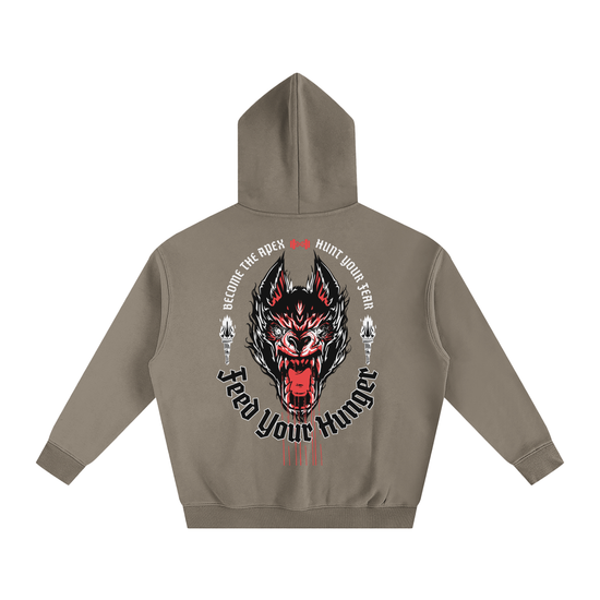 Oversize Fleeced Hoodie FEED YOUR DEMON DARK ODMPOD