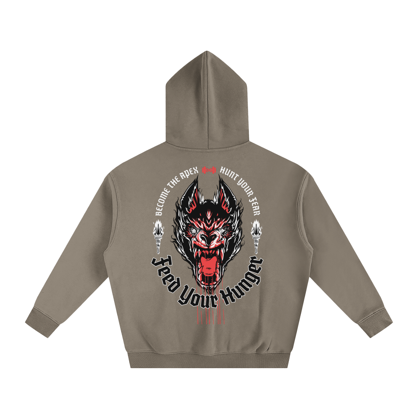 Oversize Fleeced Hoodie FEED YOUR DEMON DARK ODMPOD