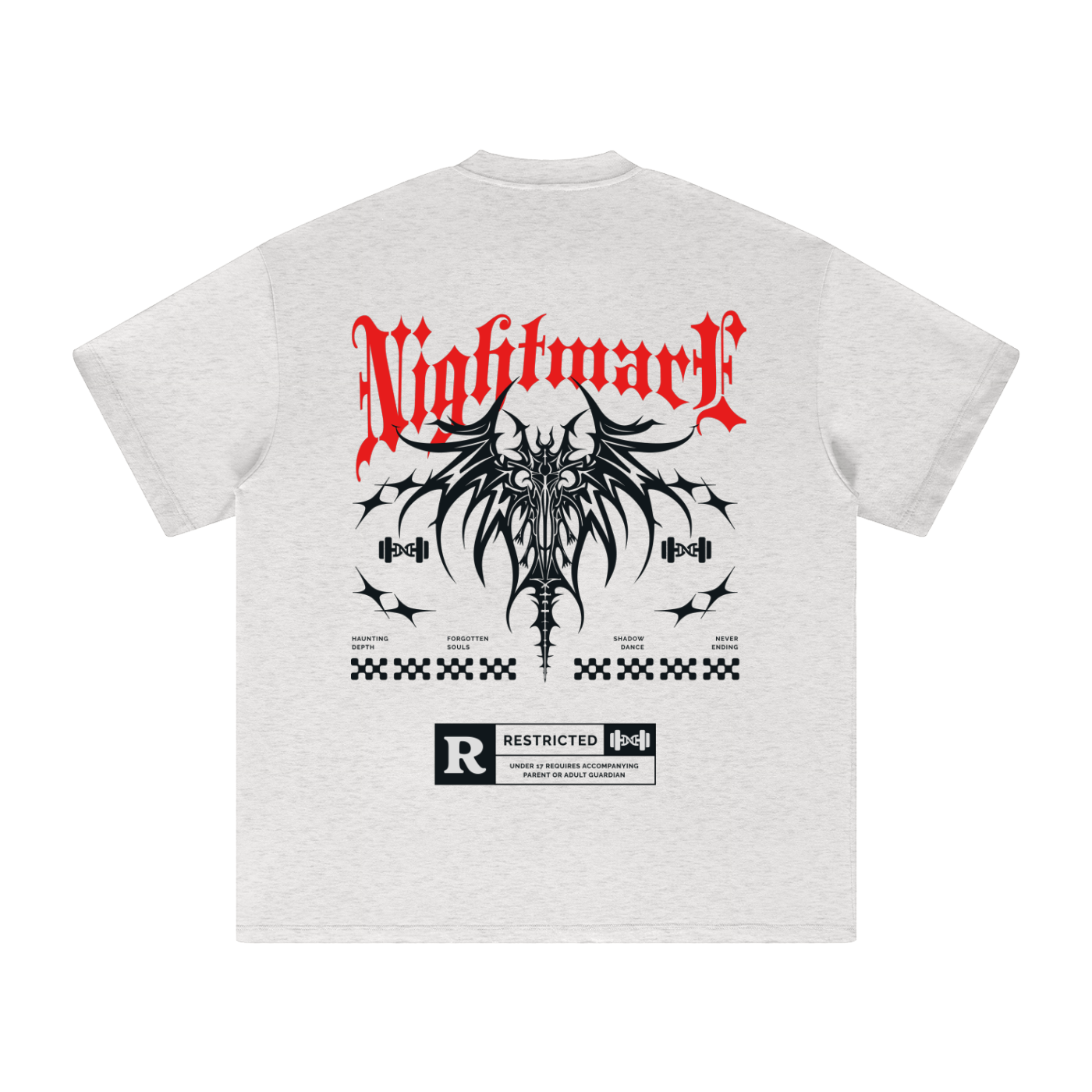 Heavyweight Earth Tone T-Shirt NIGHTMARE LIGHT ODMPOD