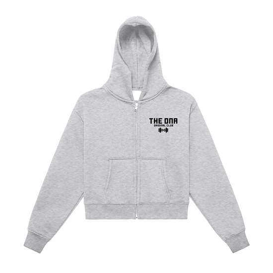 Fleeced Zip-Up Cropped Hoodie Light Colors ODMPOD