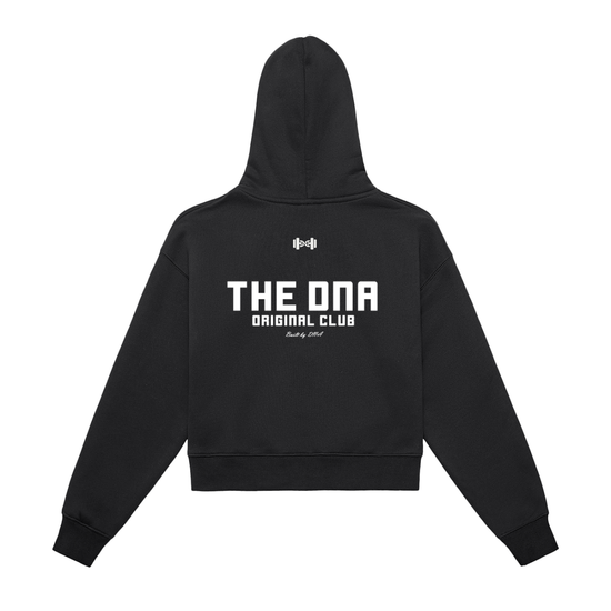 Fleeced Zip-Up Cropped Hoodie Dark Colors ODMPOD