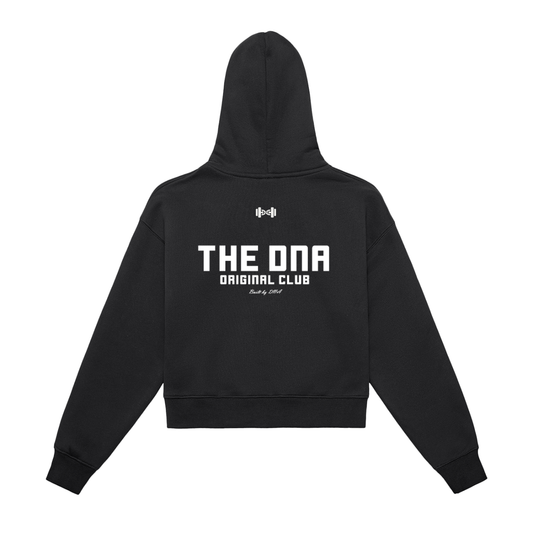 Fleeced Zip-Up Cropped Hoodie Dark Colors ODMPOD